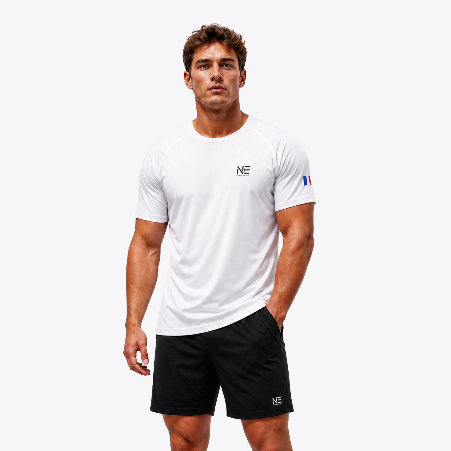 Men's "Every Step Matters" Short-Sleeve Sports T-Shirt - White