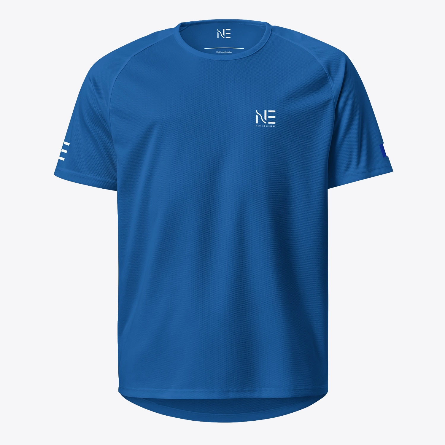 T-shirt de sport à manches courtes pour Homme "Every Step Matters" Bleu Royal