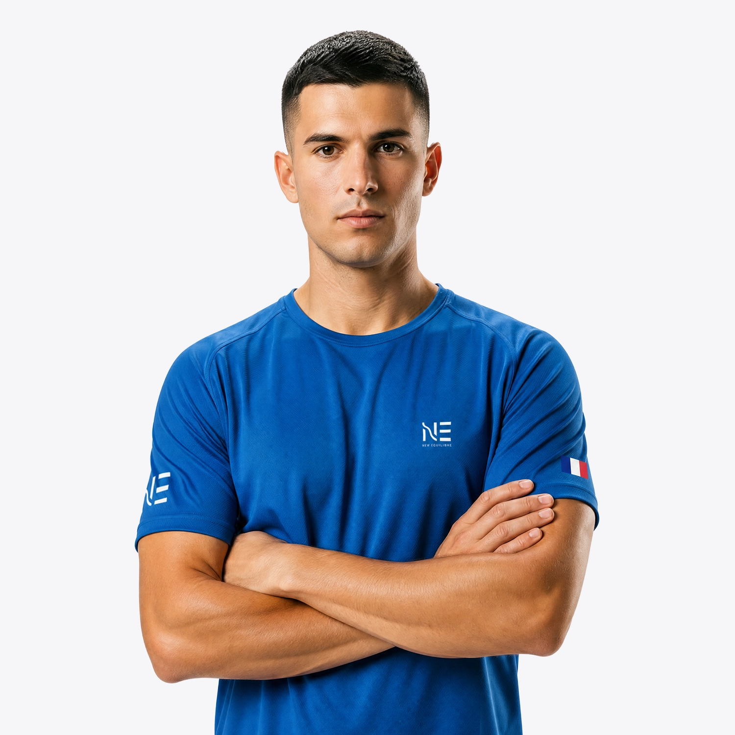 T-shirt de sport à manches courtes Mixte "Every Step Matters" Bleu Royal