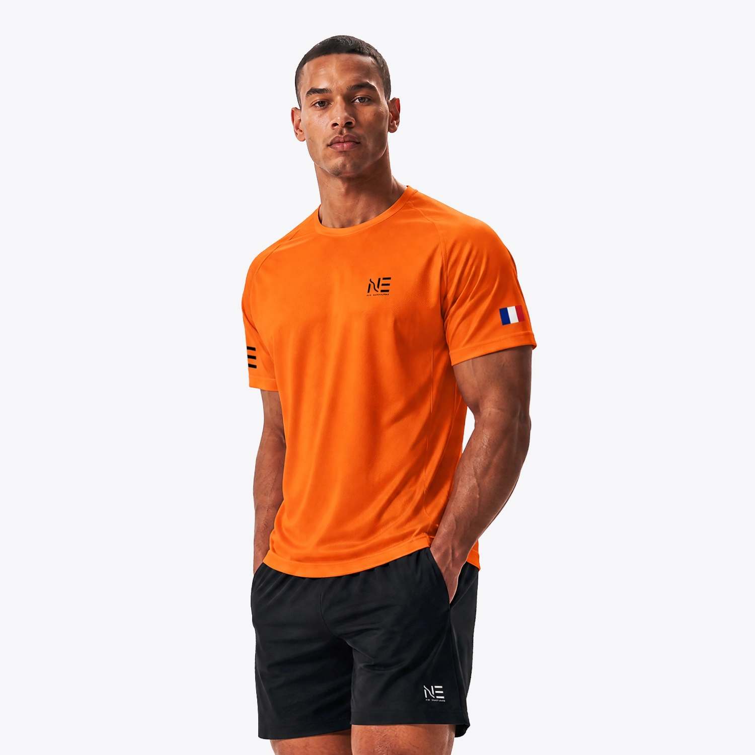 T-shirt de sport à manches courtes Mixte "Every Step Matters" Orange